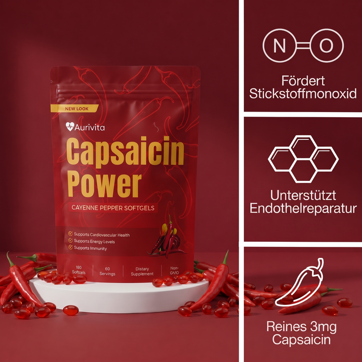 Aurivita Cayenne Pepper - Cayennepfeffer-Weichkapseln